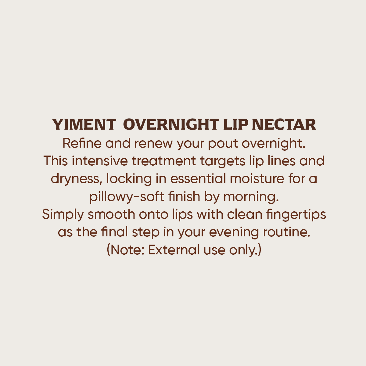 Yiment® Overnight Lip Nectar with Bio-Retinol